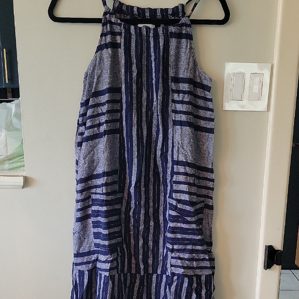 Old Navy Navy and Gray Striped Dress Size XS